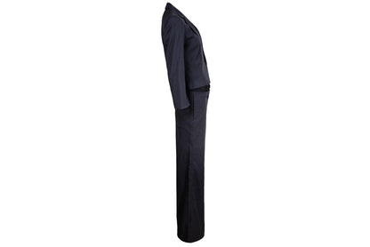 S/S 2002 Marcel Marongiu two piece suit with black lace details / Made in France