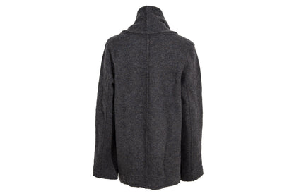 Vintage Pas de Calais 100% wool open front shawl collar coat