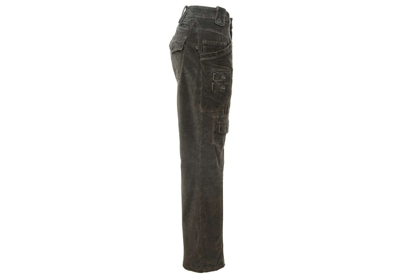 2000s Gaetano Navarra low waist military inspired multi pocket velvet cargo pants