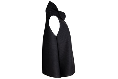 Vintage Koibito Misaki permanent pleats asymmetrical collar loose fit avant garde tunic / Made in Japan