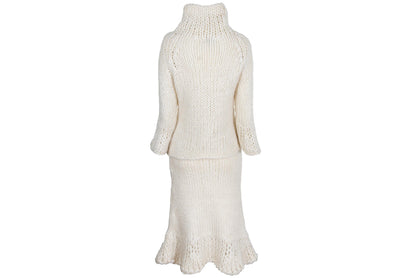 Vintage Junko Shimada fuzzy mohair chunky knit two piece set / Made in Japan