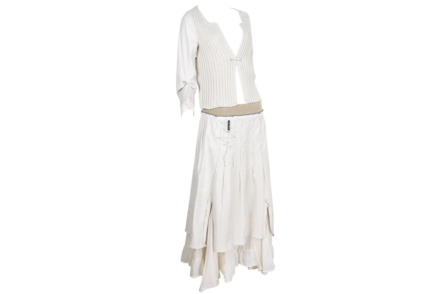 Vintage Cop Copine knit cardigan and skirt set / Made in France