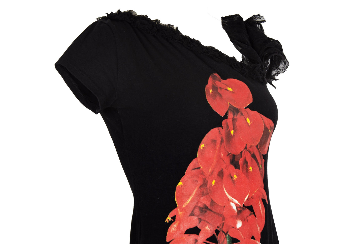Vintage Spanish designer oversized flower print midi dress