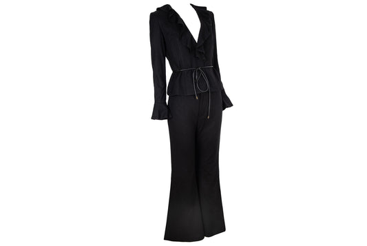 Novespazio by Noboru Yamafuji two piece black wool suit / Made in Japan
