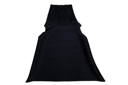 Vintage Koibito Misaki permanent pleats asymmetrical collar loose fit avant garde tunic / Made in Japan