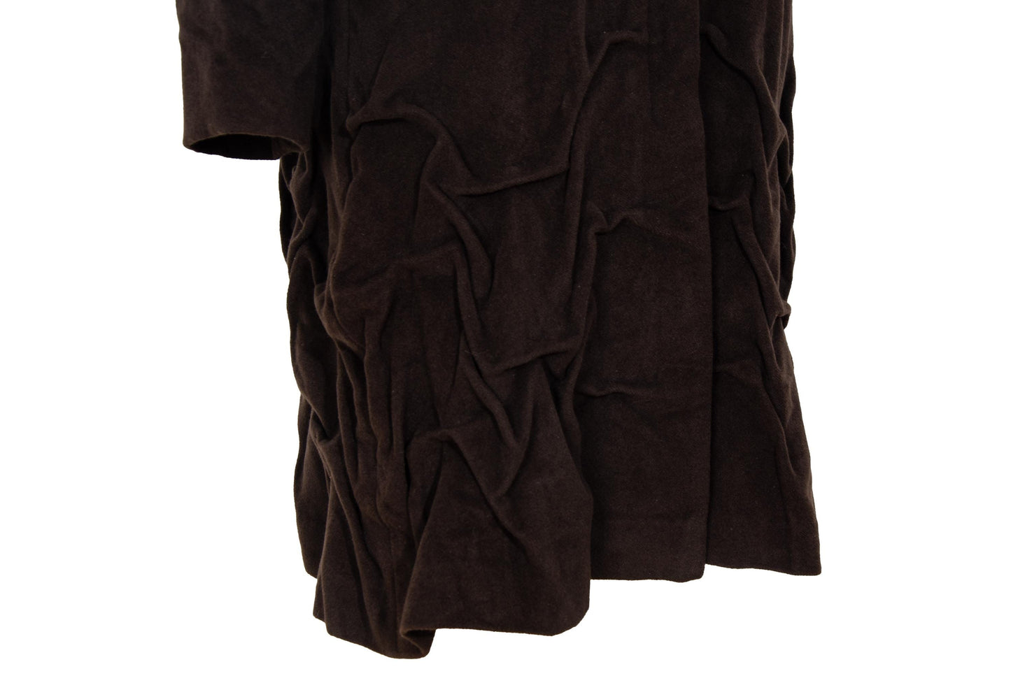 Vintage Ritsuko Shirahama Sculptural Brown Angora & Wool Coat - Made in Japan