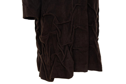 Vintage Ritsuko Shirahama Sculptural Brown Angora & Wool Coat - Made in Japan