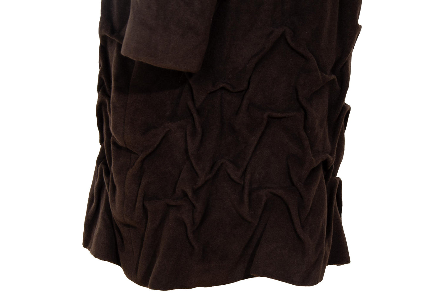 Vintage Ritsuko Shirahama Sculptural Brown Angora & Wool Coat - Made in Japan