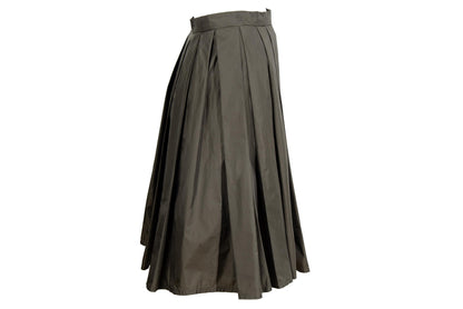 Vintage Atsuro Tayama pleated nylon skirt with sporty mesh lining / Made in Japan