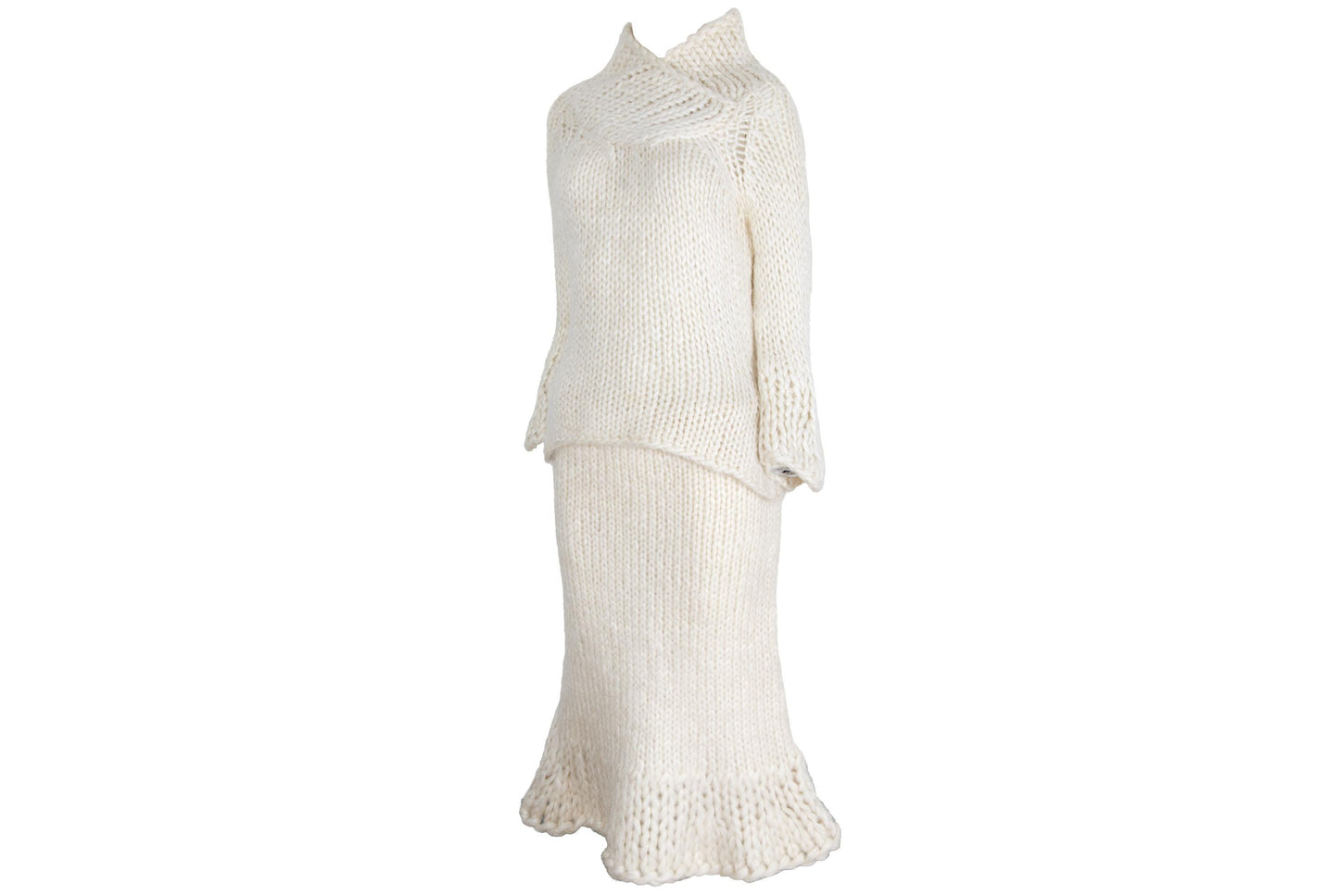 Vintage Junko Shimada fuzzy mohair chunky knit two piece set / Made in Japan