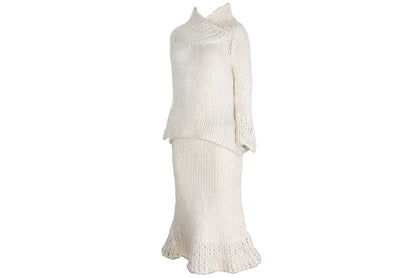 Vintage Junko Shimada fuzzy mohair chunky knit two piece set / Made in Japan
