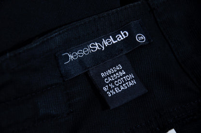 Vintage 2000s Diesel StyleLab asymmetrical cotton wrap mini skirt / Made in Italy
