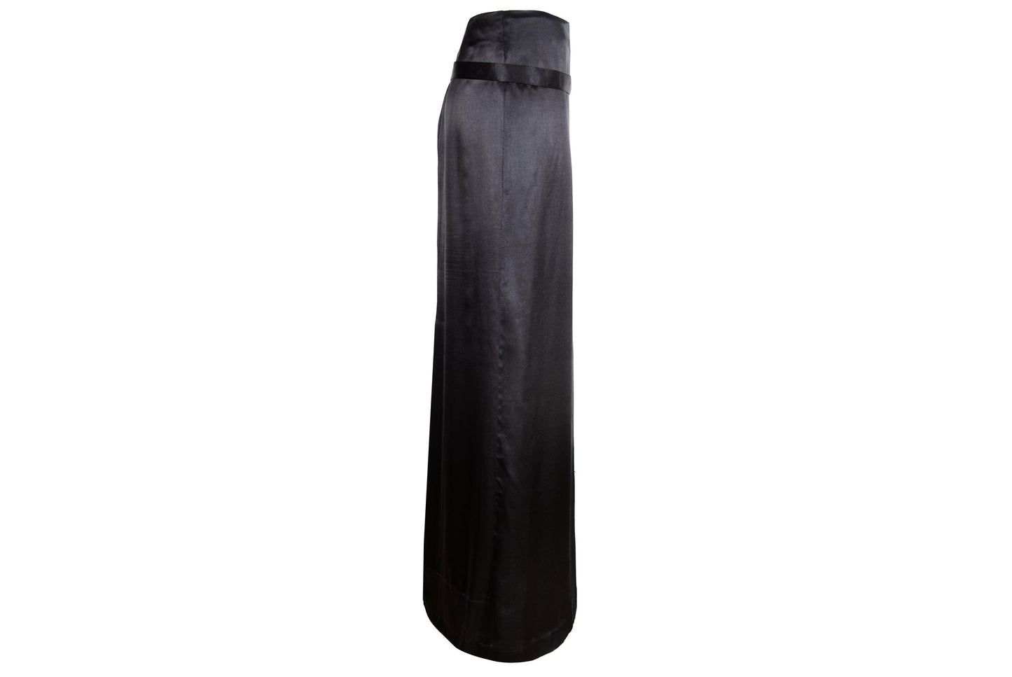 Early 2000s Costume National 100% silk black maxi skirt / Made in Italy