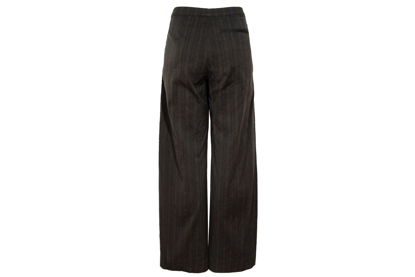 Vintage Dries Van Noten wool & cotton straight wide striped trousers.