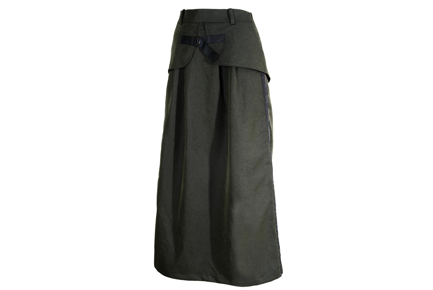 Vintage Atsuro Tayama army green layered skirt / Made in Japan
