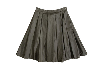 Vintage Atsuro Tayama pleated nylon skirt with sporty mesh lining / Made in Japan