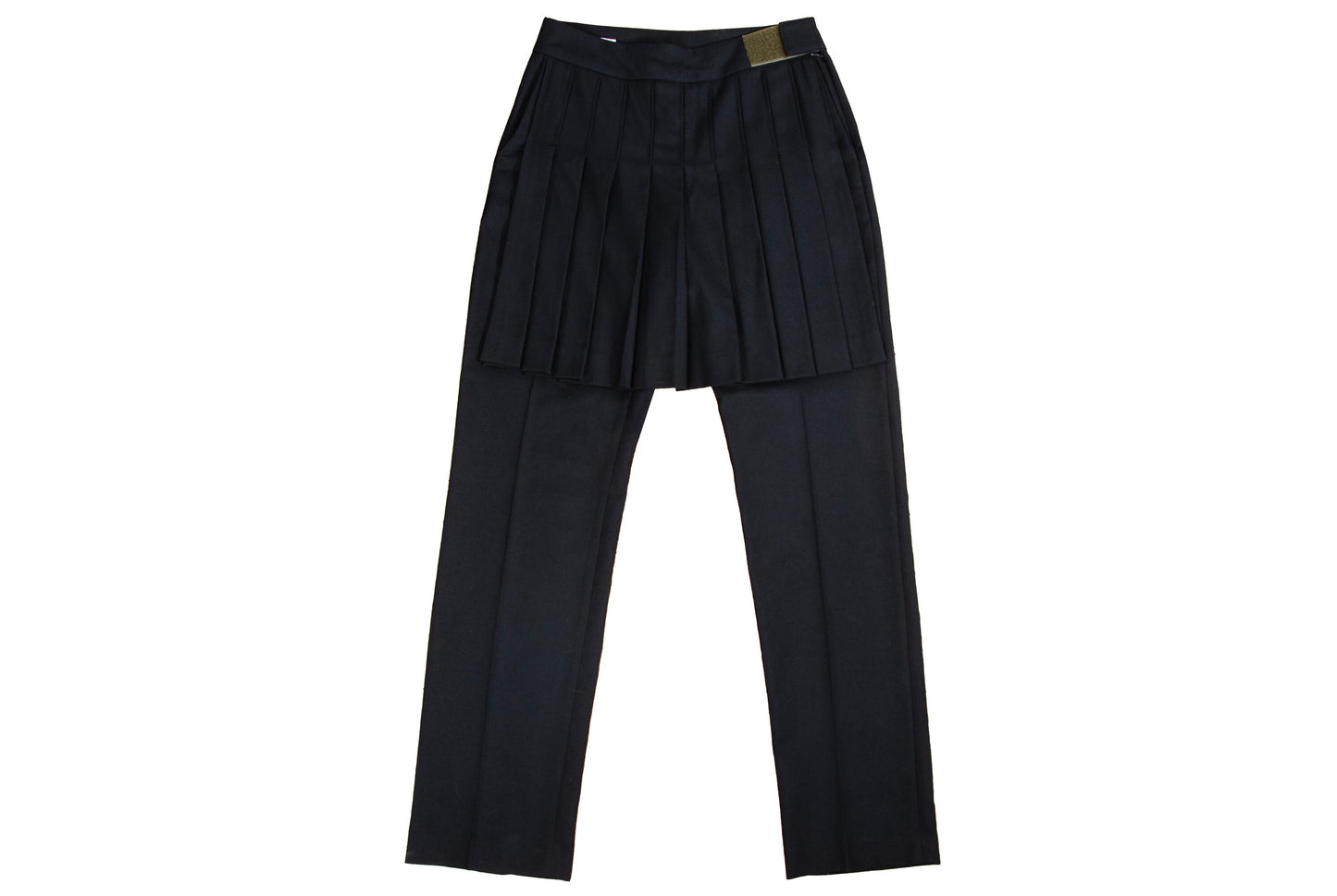 Vintage Dries Van Noten 100% wool black pants with overskirt