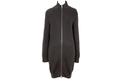 Vintage Martin Margiela 100% wool rib knit high collar zip front sweater