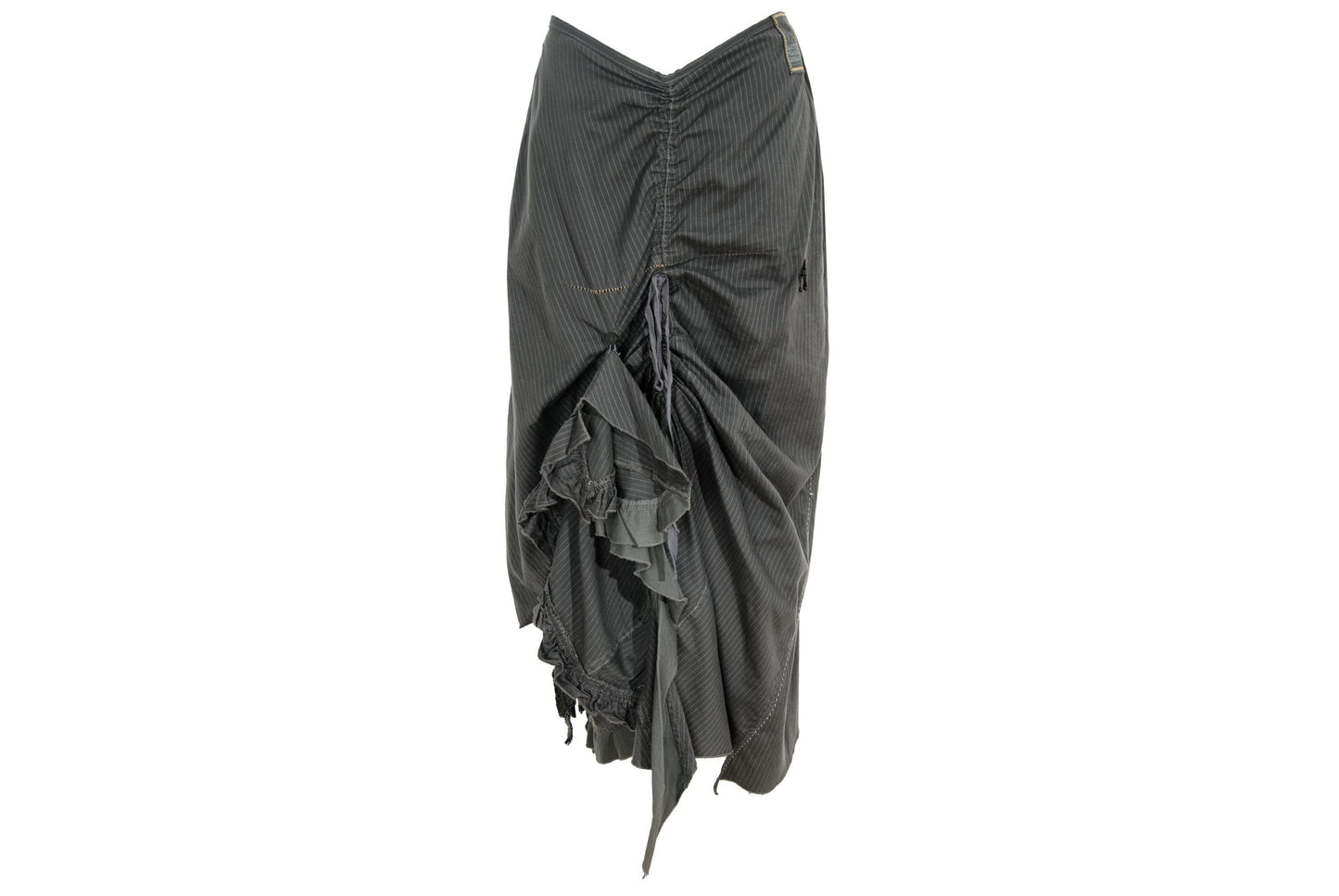 2000s Marithé + François Girbaud deconstructed asymmetrical v-shape waist skirt / Made in Italy