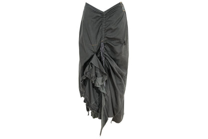 2000s Marithé + François Girbaud deconstructed asymmetrical v-shape waist skirt / Made in Italy