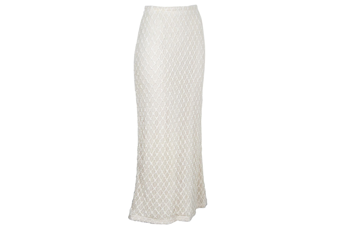 Vintage Y's "I Wish" by Yohji Yamamoto cream lace maxi skirt / Made in Japan