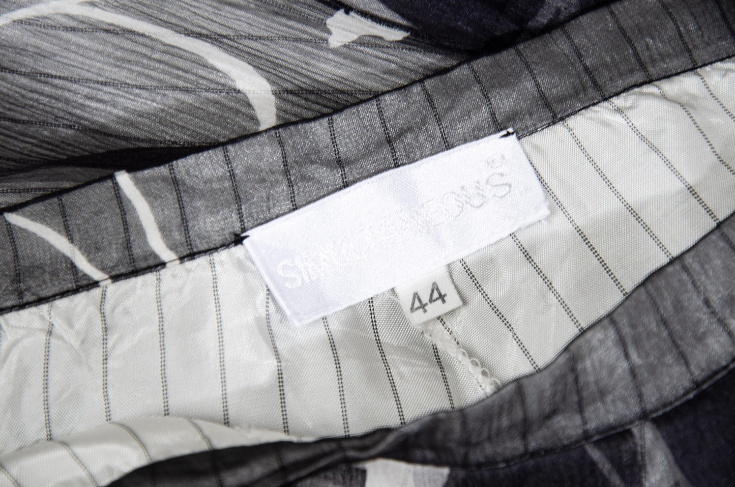 2000s Simultaneous 100% silk sheer pleated skirt / Made in Italy