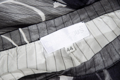 2000s Simultaneous 100% silk sheer pleated skirt / Made in Italy