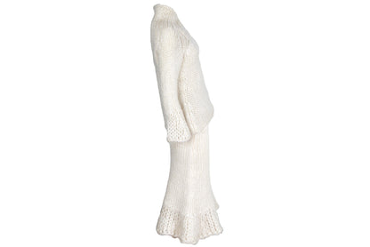 Vintage Junko Shimada fuzzy mohair chunky knit two piece set / Made in Japan