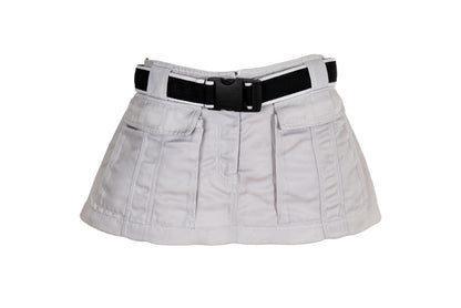 Jean-Paul Gaultier technical micro cargo skirt / Vintage JPG clip buckle mini skirt / Made in Italy