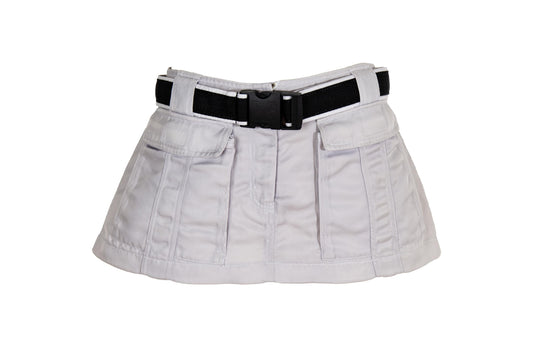 Jean-Paul Gaultier technical micro cargo skirt / Vintage JPG clip buckle mini skirt / Made in Italy