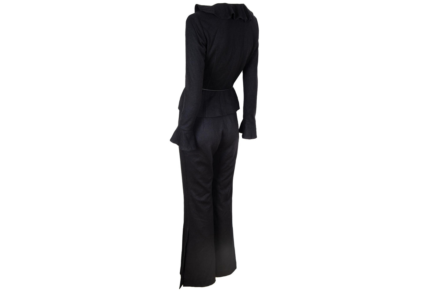 Novespazio by Noboru Yamafuji two piece black wool suit / Made in Japan