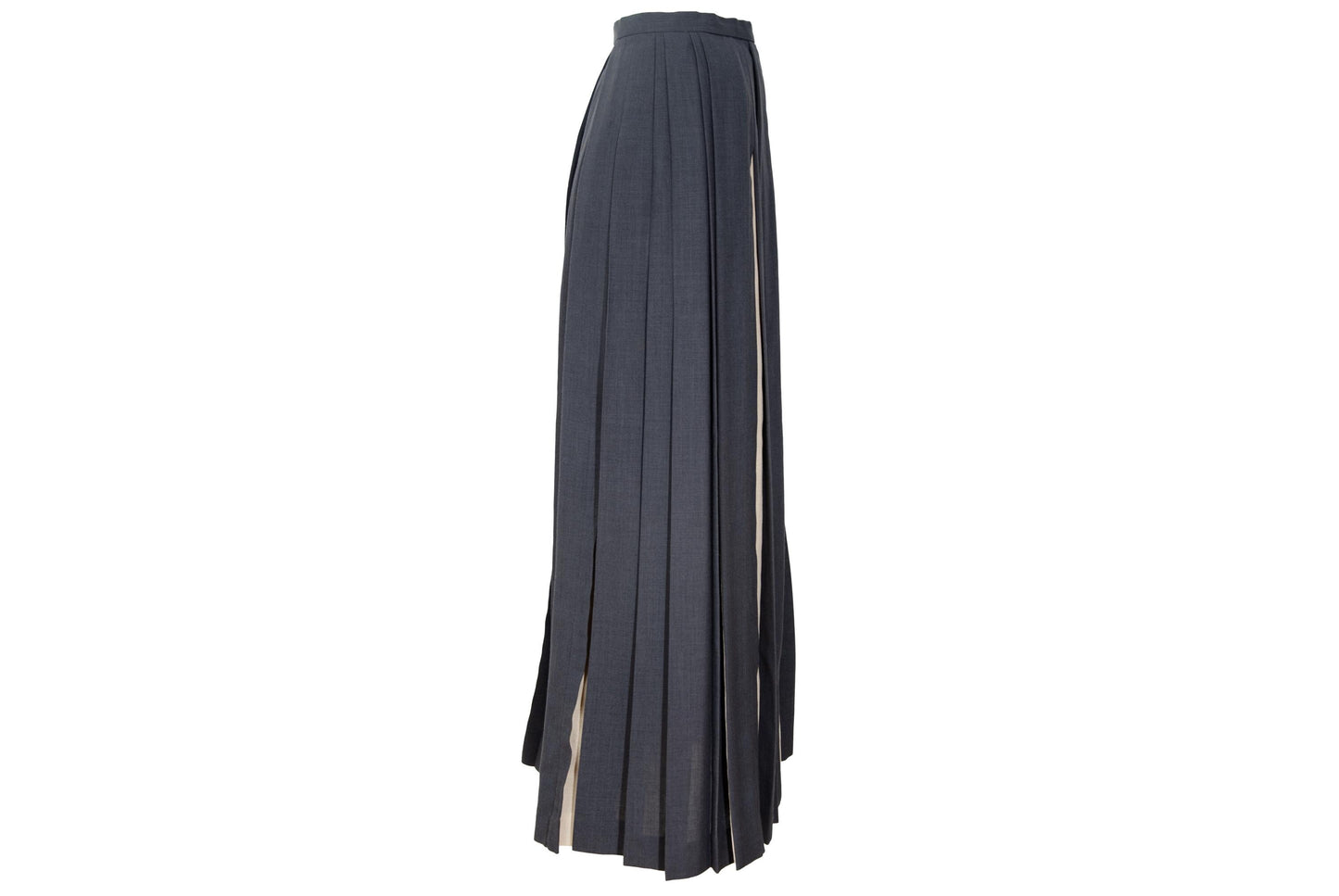 Vintage "IWISH" by Yohji Yamamoto long pleated skirt with contrasting panels / Made in Japan