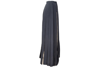 Vintage "IWISH" by Yohji Yamamoto long pleated skirt with contrasting panels / Made in Japan