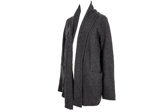 Vintage Pas de Calais 100% wool open front shawl collar coat