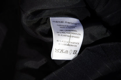 S/S 2002 Marcel Marongiu two piece suit with black lace details / Made in France