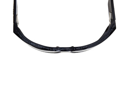 Vintage Robert La Roche sterling silver 925 cross wraparound black acetate sunglasses