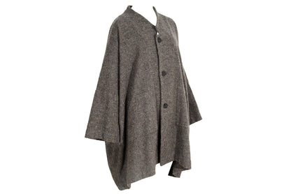 90s Shirin Guild 100% wool boxy button front blanket coat / Made in England