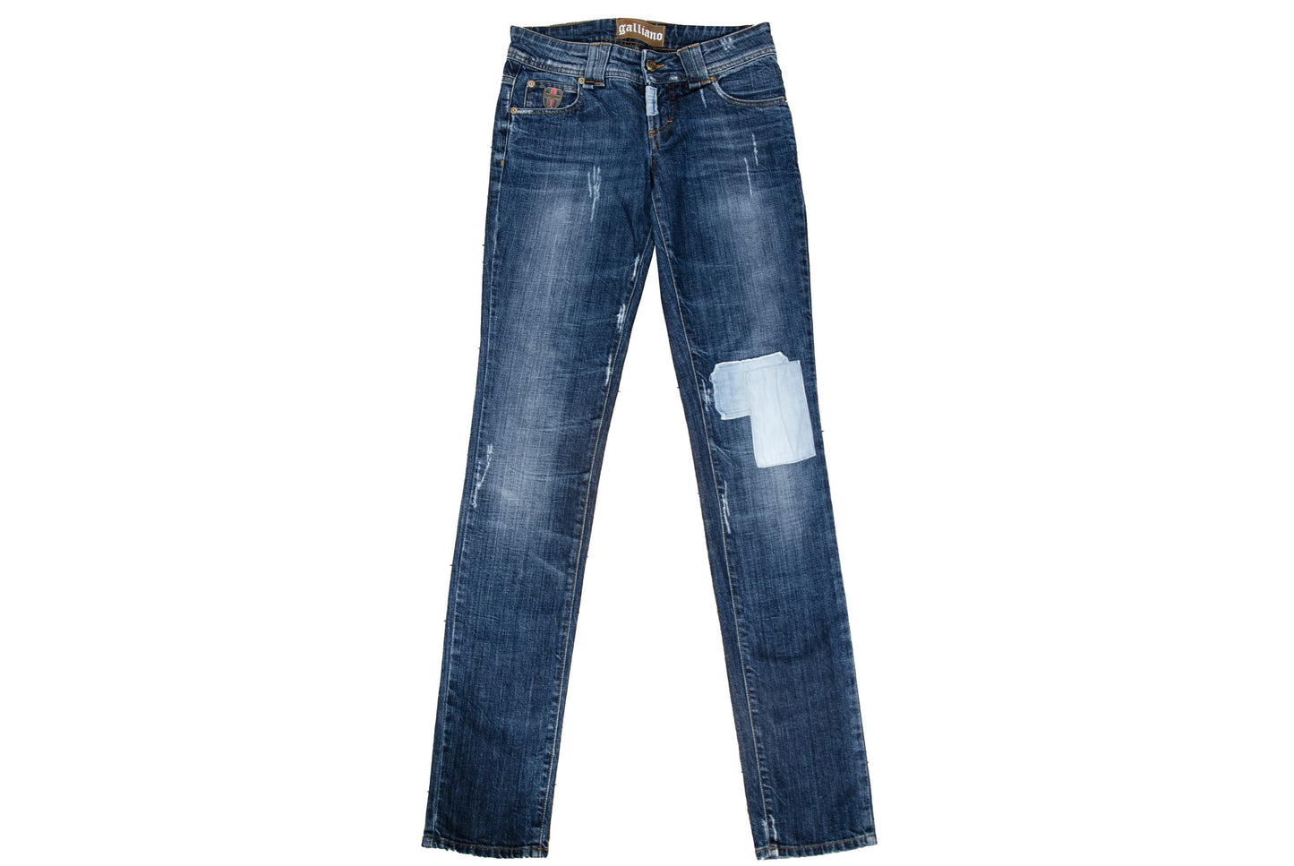 2000s Galliano low rise patchwork jeans / Made in Italy