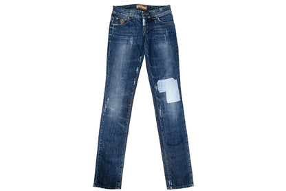 2000s Galliano low rise patchwork jeans / Made in Italy