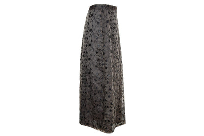 90s Marcel Marongiu embroidered sheer tulle midi skirt / Made in France