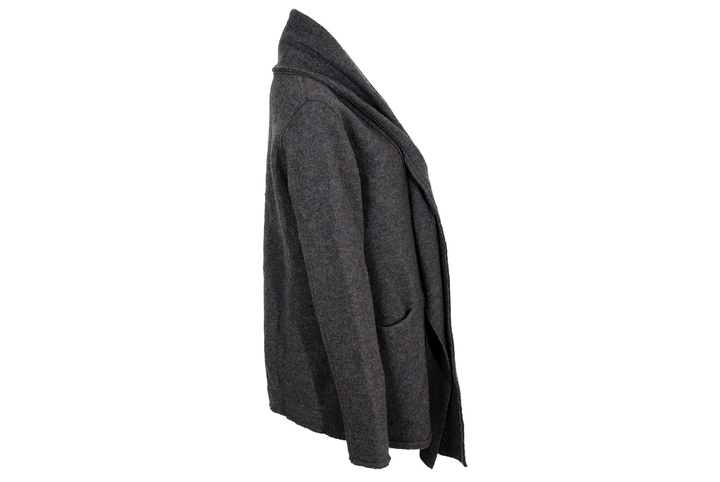 Vintage Pas de Calais 100% wool open front shawl collar coat