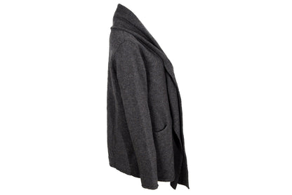 Vintage Pas de Calais 100% wool open front shawl collar coat
