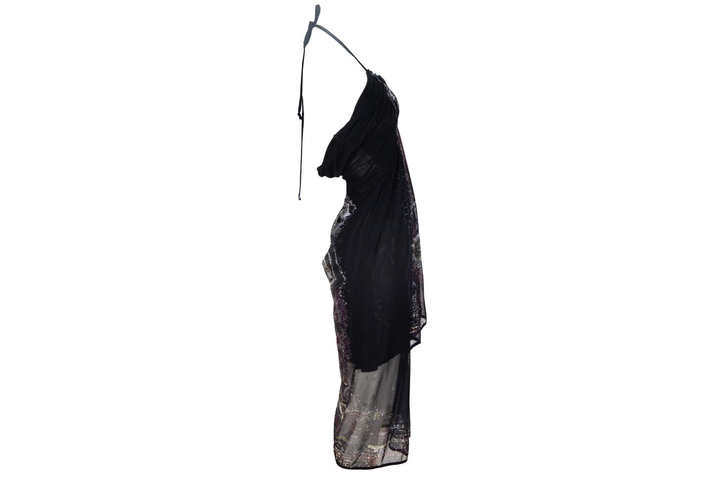 Vintage Italian brand Roman mosaic print mesh dress / Made in Italy