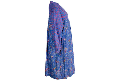 1970s René Derhy Indian bib dress