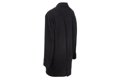 90s Romeo Gigli wool pinstripe dark charcoal long blazer / Made in Italy