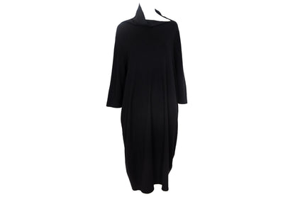 90s Jil Sander 100% wool knit cocoon architectural dress / Made in Italy