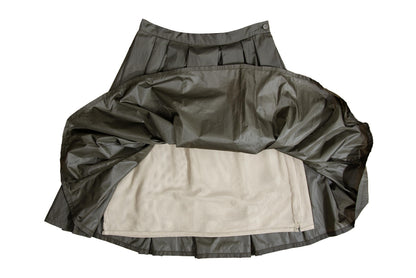 Vintage Atsuro Tayama pleated nylon skirt with sporty mesh lining / Made in Japan