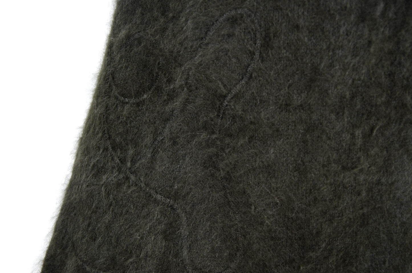 Vintage Sarah Pacini angora knit funnel neck asymmetrical sleeveless tunic / Made in Italy