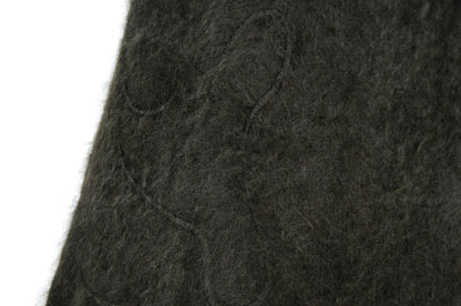 Vintage Sarah Pacini angora knit funnel neck asymmetrical sleeveless tunic / Made in Italy