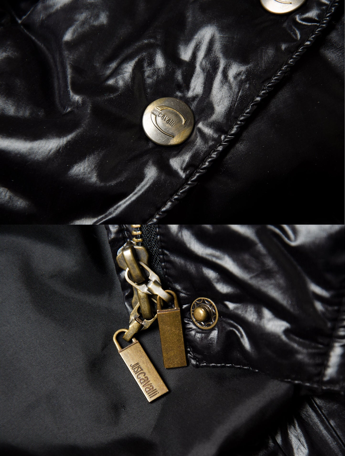Roberto Cavalli flared sleeves cropped puffer jacket / Vintage archive Cavalli high neck puffy down jacket